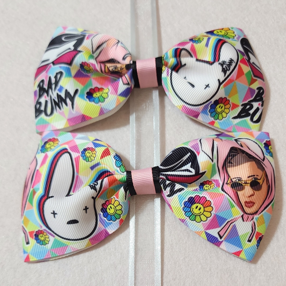 Colorful Cartoon Print Hair Bows